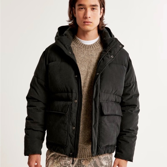 Abercrombie & Fitch Men’s Ultra Puffer Coat with Hood - Picture 6 of 10